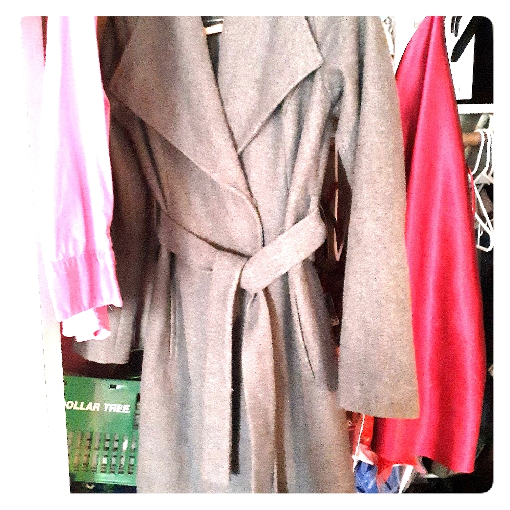 Grey peacoat